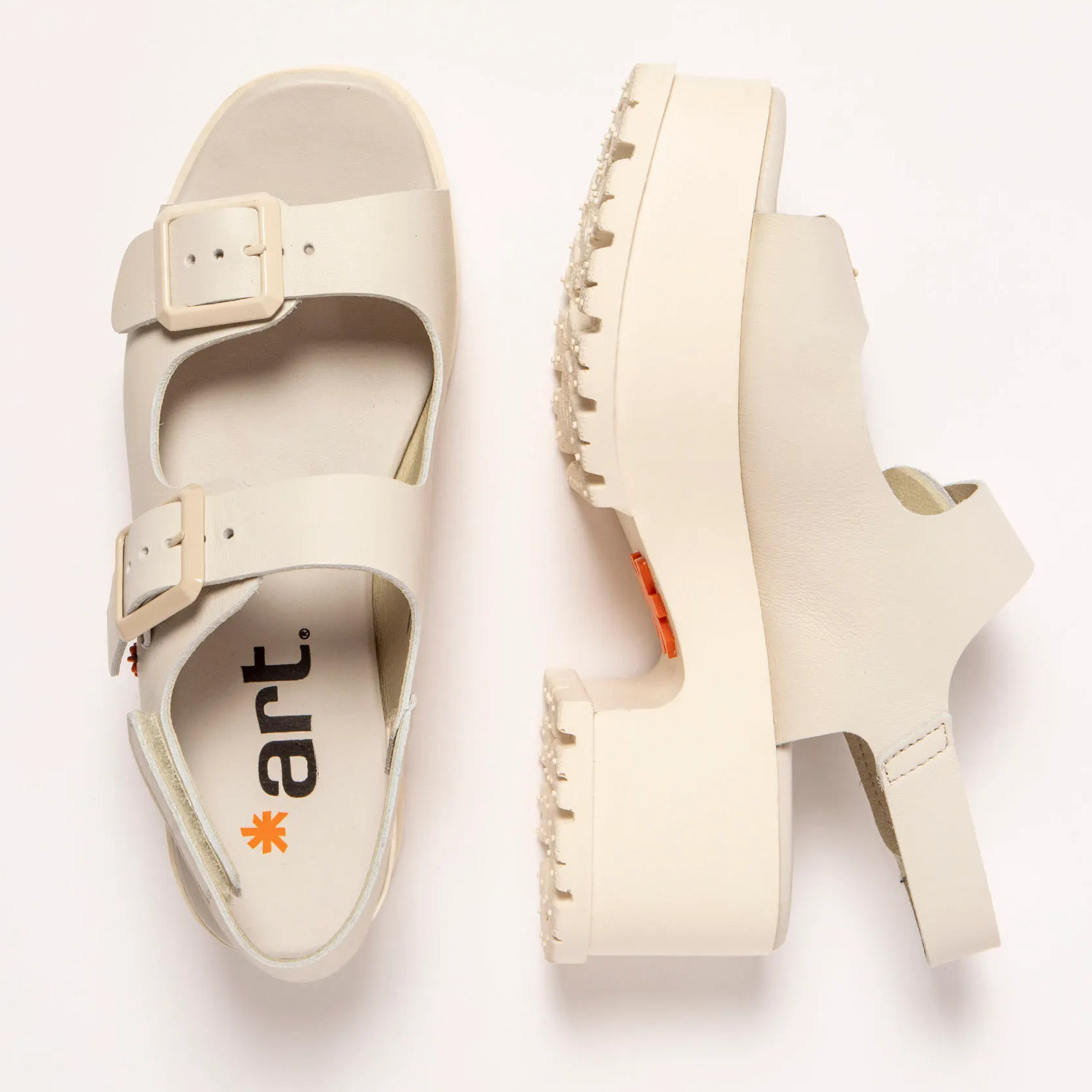 Sandalias con tacón 1821 NAPPA CREAM/ MANCHESTER color Cream