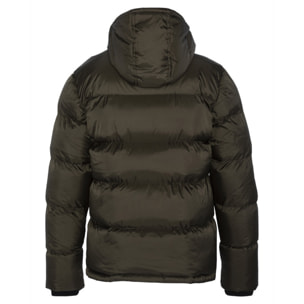 IDAHO2 SIMPLE HOODED &  PADDED JACKET W/ SCHOTT NYC CHEST EMBROIDERY  100% NYLON Cachi