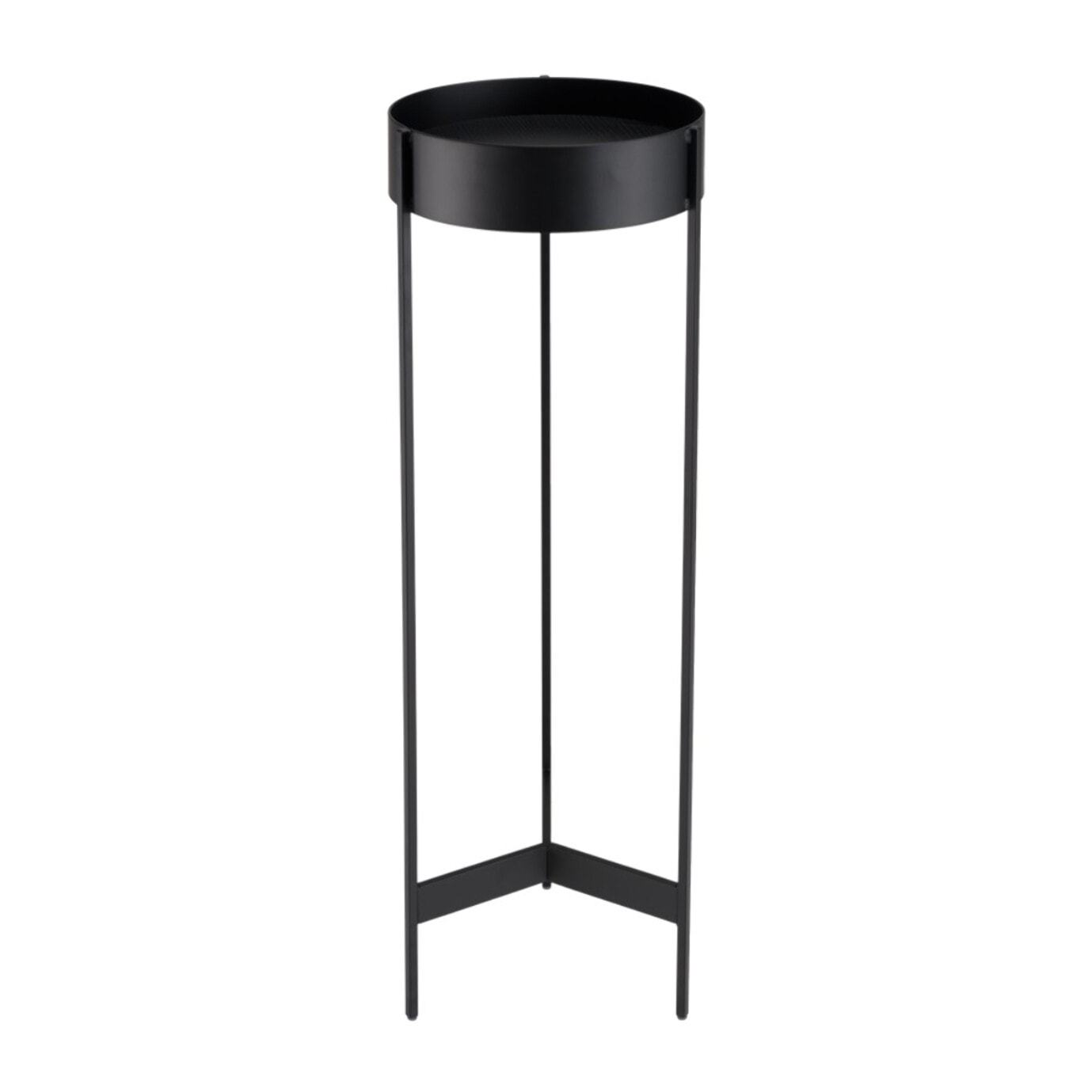 DALY - Sellette ronde / porte plantes GM noire piètement métal