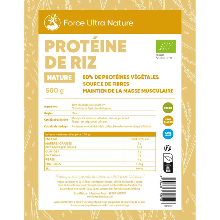 Protéine de Riz Germée - Nature