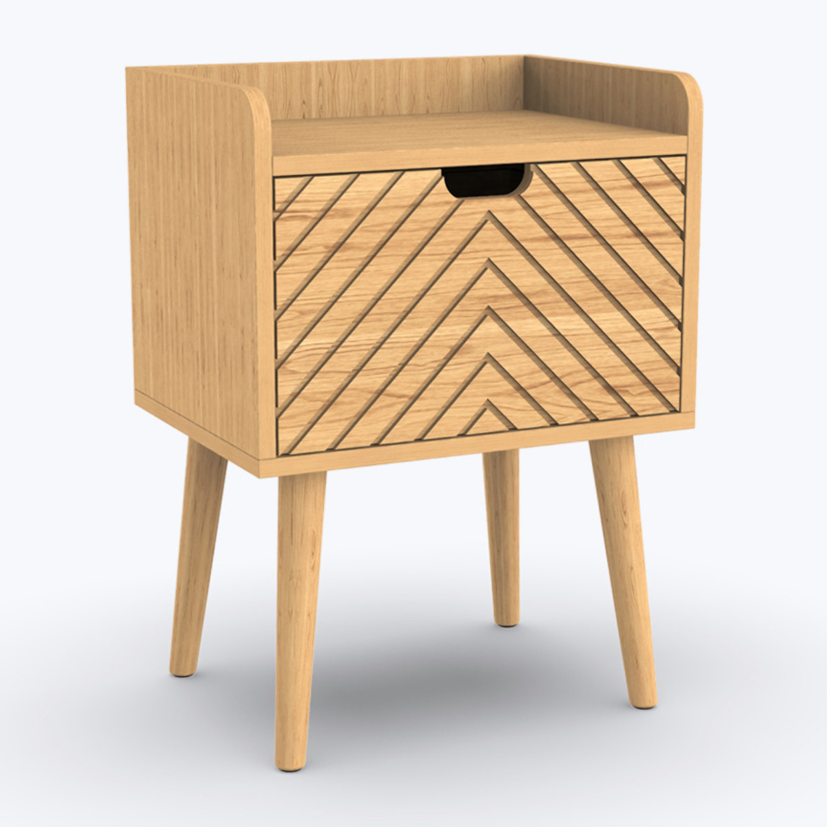 Table de chevet bois Alba 1 tiroir - Hypnia