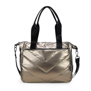 Bolso de hombro bronce con acolchado