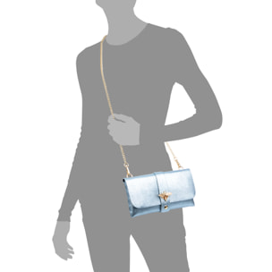 Amaseno bolso bandolera mujer. Piel auténtica Gamuza Lacada.