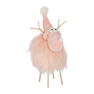 J-Line figurine Renne - polyrésine - rose - small