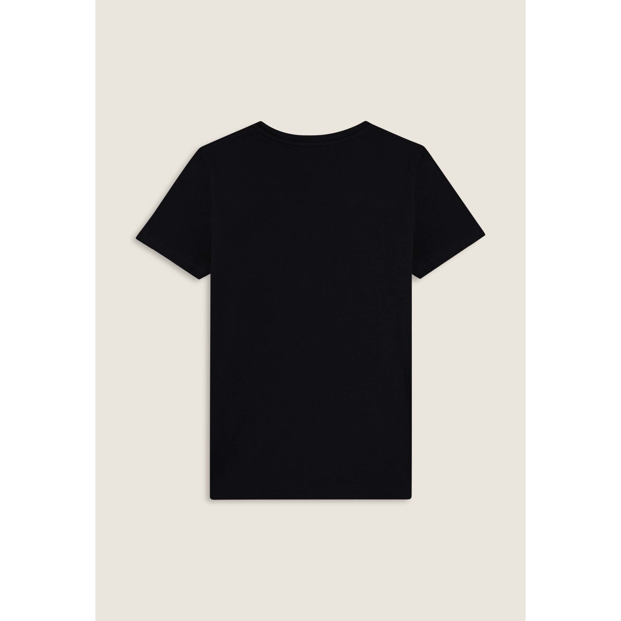 T-shirt con logo frontale in borchie