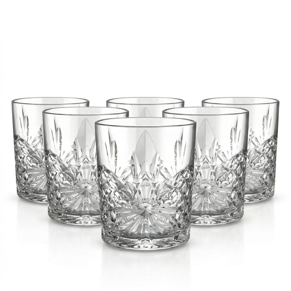 Set 6 bicchieri per acqua in vetro, 31 cl, design moderno ed elegante, bicchieri resistenti per acqua bibite e cocktail, vetro certificato per alimenti senza BPA e piombo, lavabili in lavastoviglie, uso quotidiano e occasioni speciali