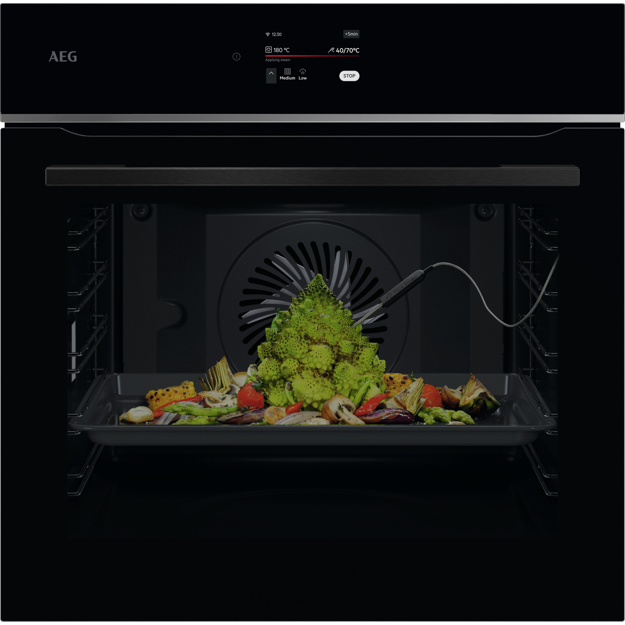 AEG Horno multifunción Serie 7000 MealAssist con Display CookSmart Touch 4,3 '', con WiFi TE8PB731AB