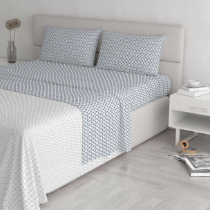 COMPLETO LETTO ATHENA MADE IN ITALY COTONE- RITA GRIGIO MATRIMONIALE