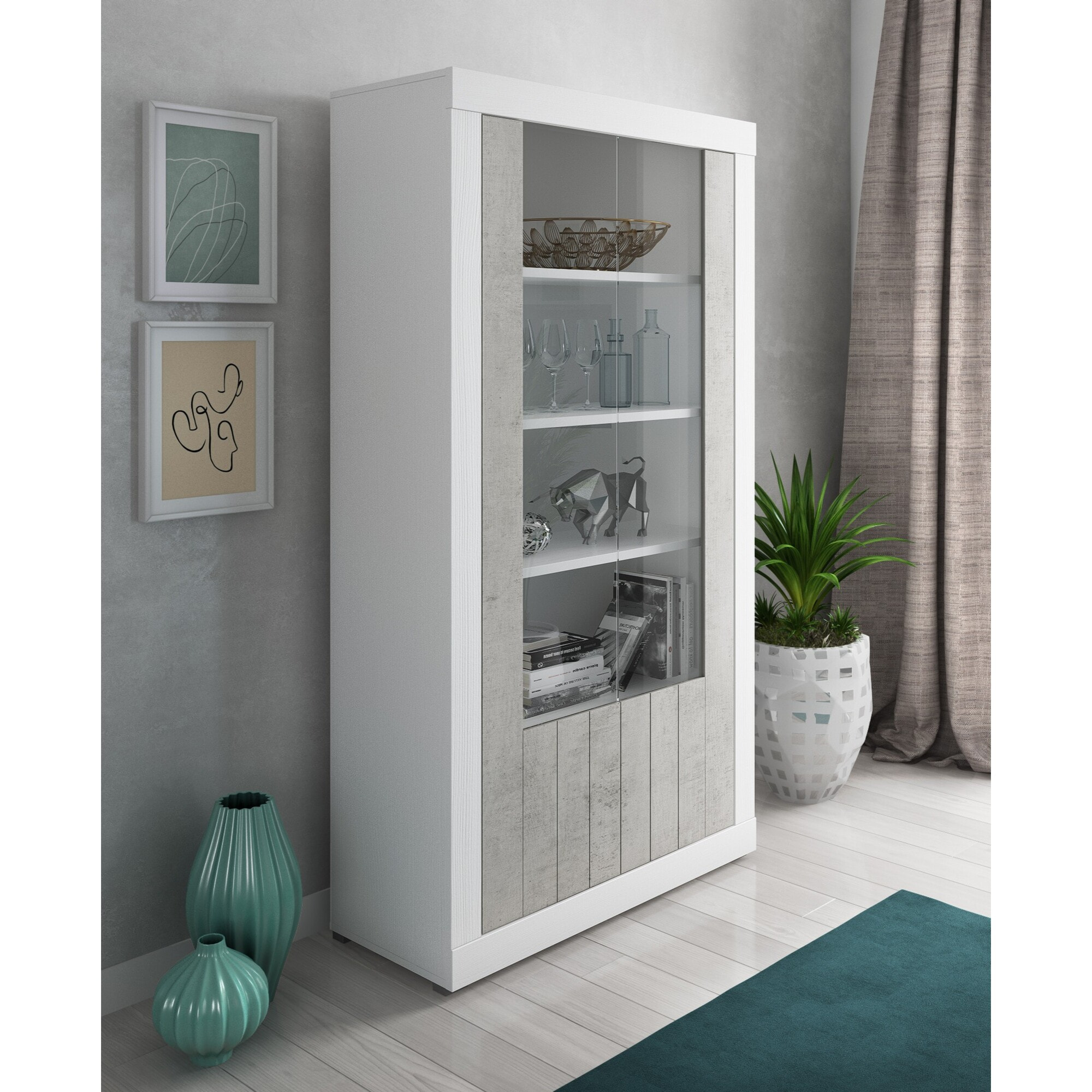 Tomasucci VITRINE CLARKE CEMENT Multicolore