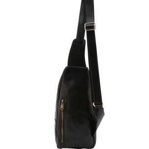 Borsa a tracolla uomo in vera pelle - Modello False - Made in Italy - 35.0 x 16.0 x 5.0 cm