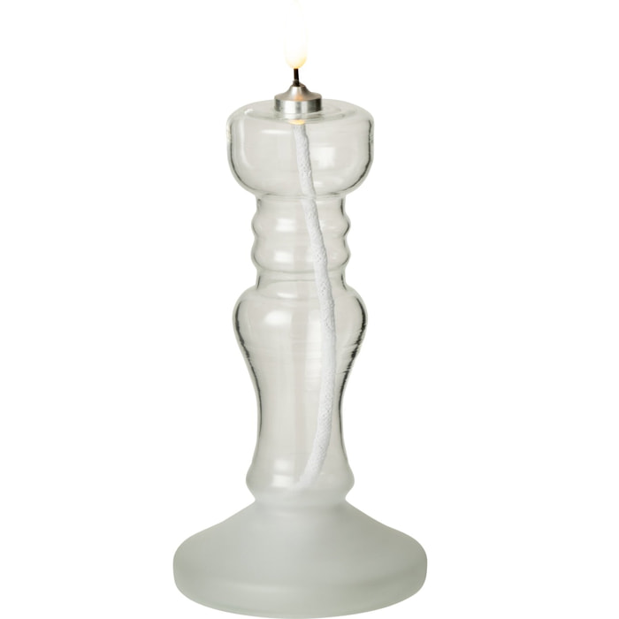 J-Line bougie - verre - transparent - lumières LED