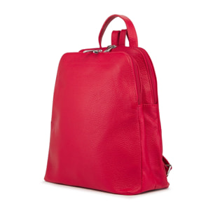 Borse Donna colore Rosso-in pelle Made in Italy 30x33x16cm