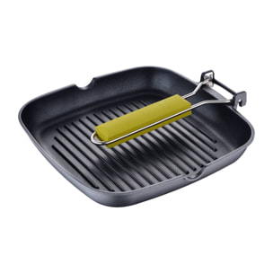 2 pcs sarten rainbow verde y amarillo + sarten grill safari verde