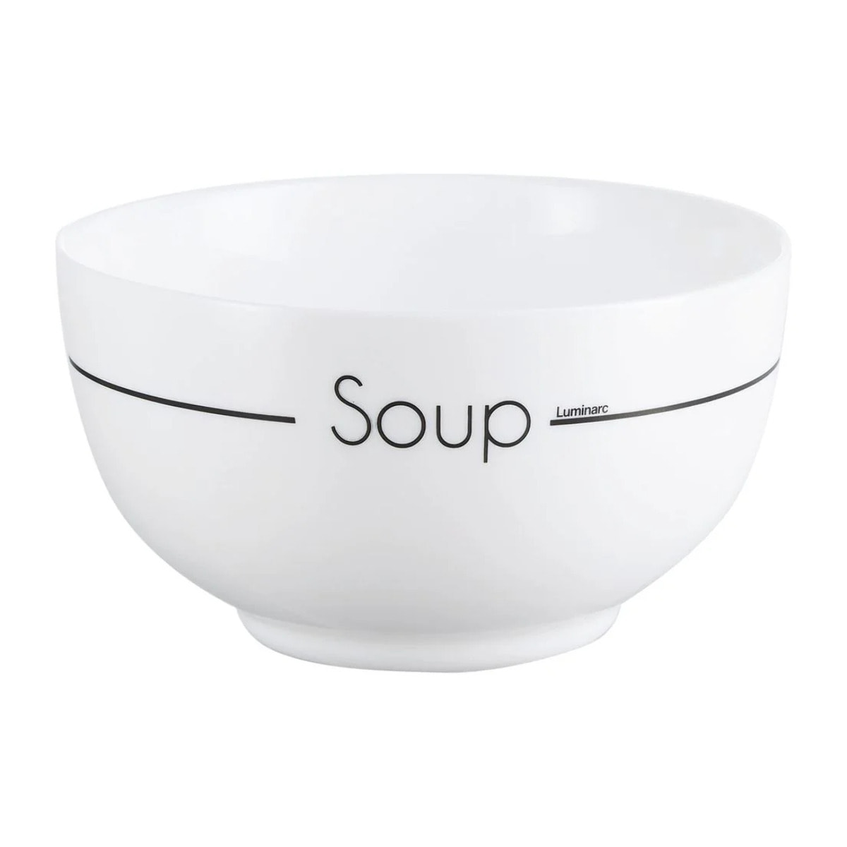 4 bols blancs 75cL Soupset - Luminarc - Verre opale extra résistant
