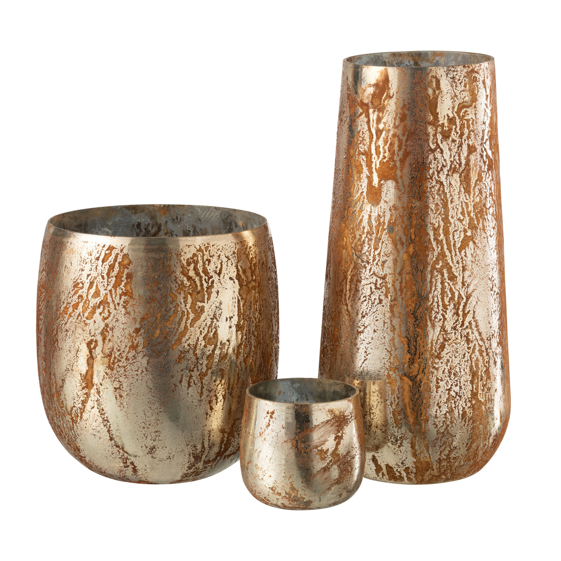 J-Line photophore - verre - brun/or - large - 27 cm de hauteur