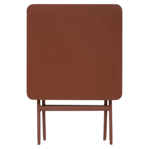 Table d'appoint de jardin Greensboro 40x40cm acajou