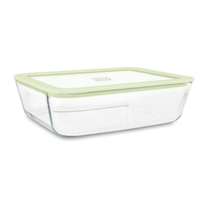 Boîte hermétique rectangulaire verte 1,5L PRESSBOX