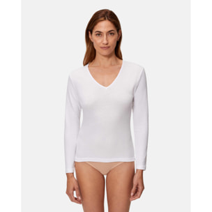 Camiseta térmica de mujer de manga larga 100% algodón