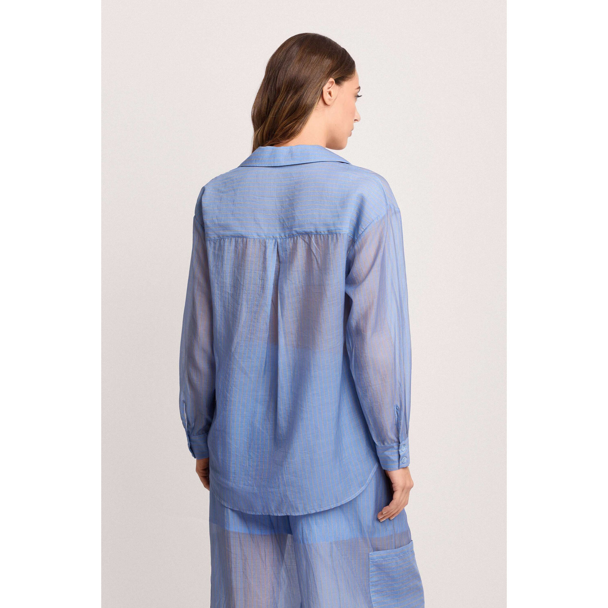 Kocca - Camicia a righe Donna, Tinta unita, Scollo a V
