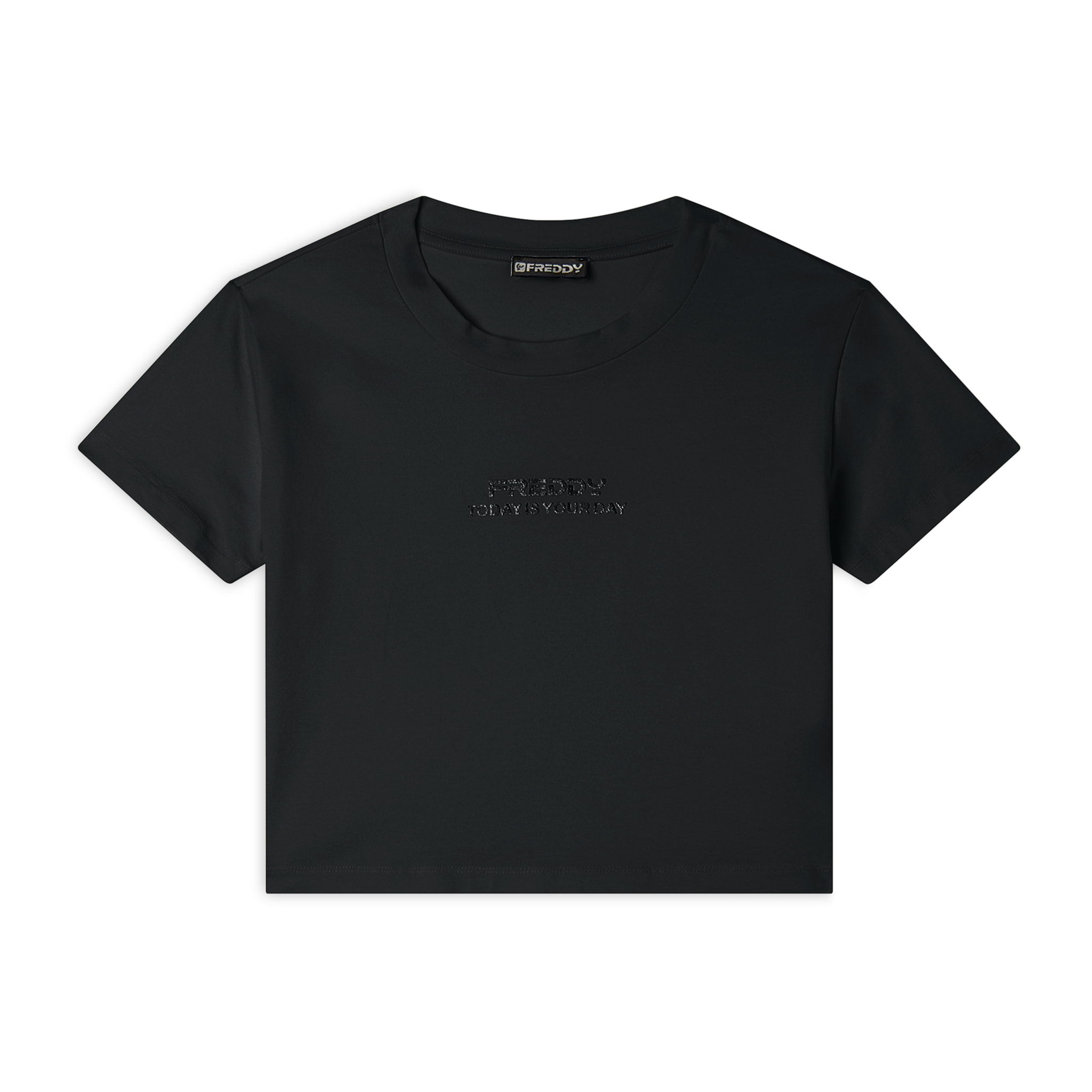 T-shirt cropped slim fit in jersey leggero