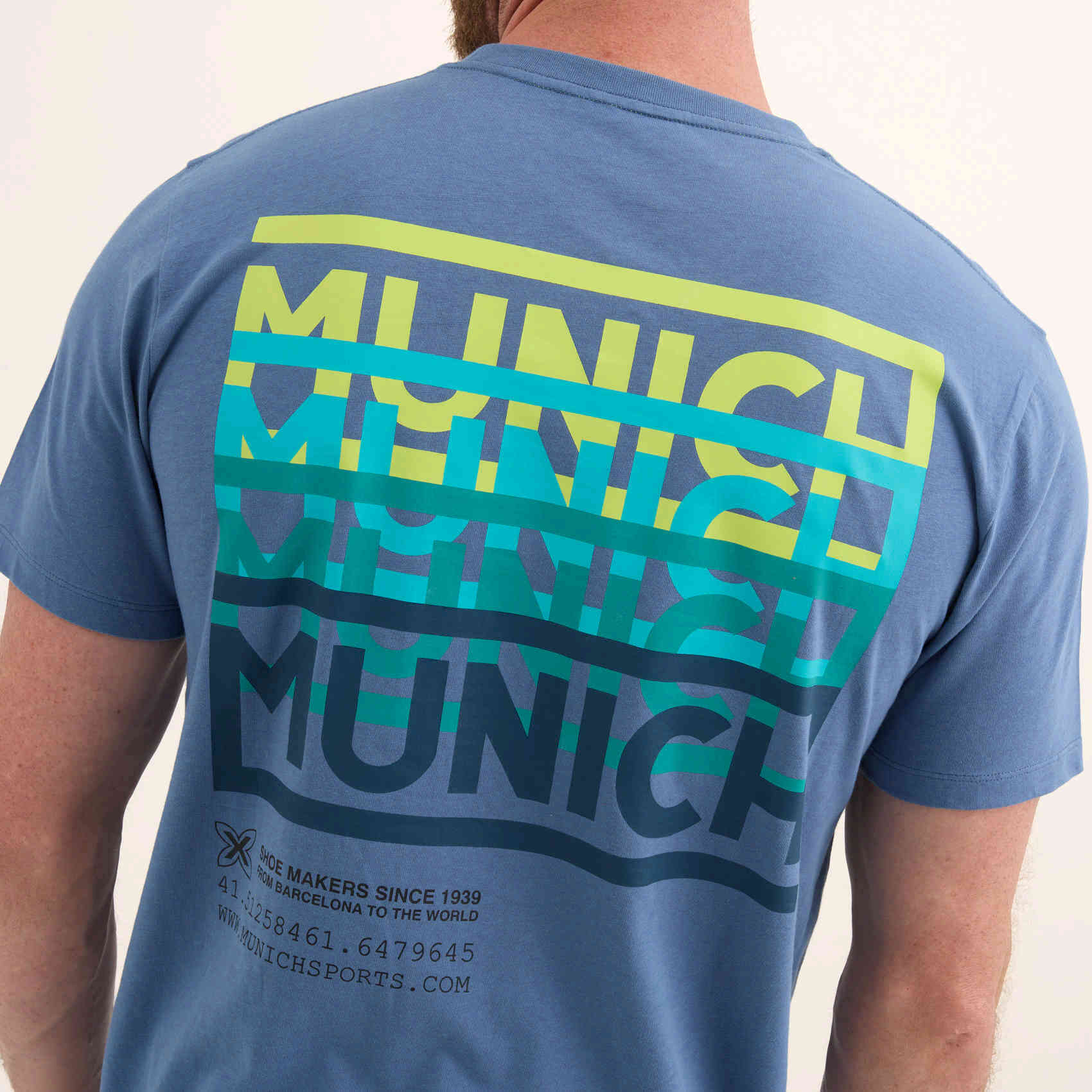 Camiseta de Algodón Orgánico con Logotipo Degradado Azul LIFESTYLE T-SHIRT JOE BLUE
