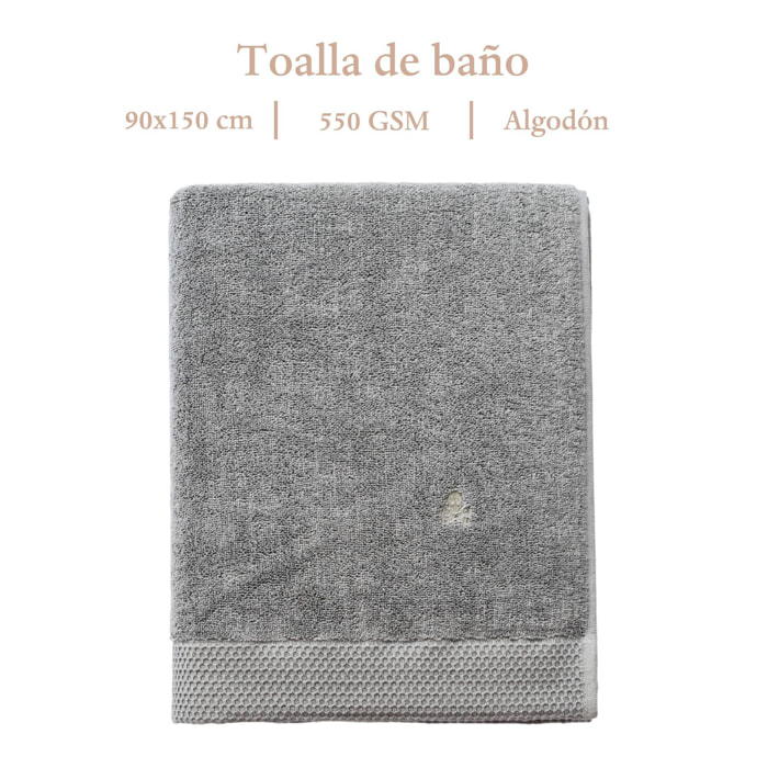 Toalla de baño nidus 90x150 100% algodón 550gsm agave bordado con logo scalpers home