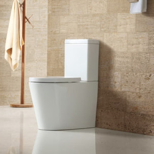 Brevis WC à poser complet sans bride en céramique avec abattant SoftClose, rinçage Vortex, blanc (SATBRE031RTORVP)