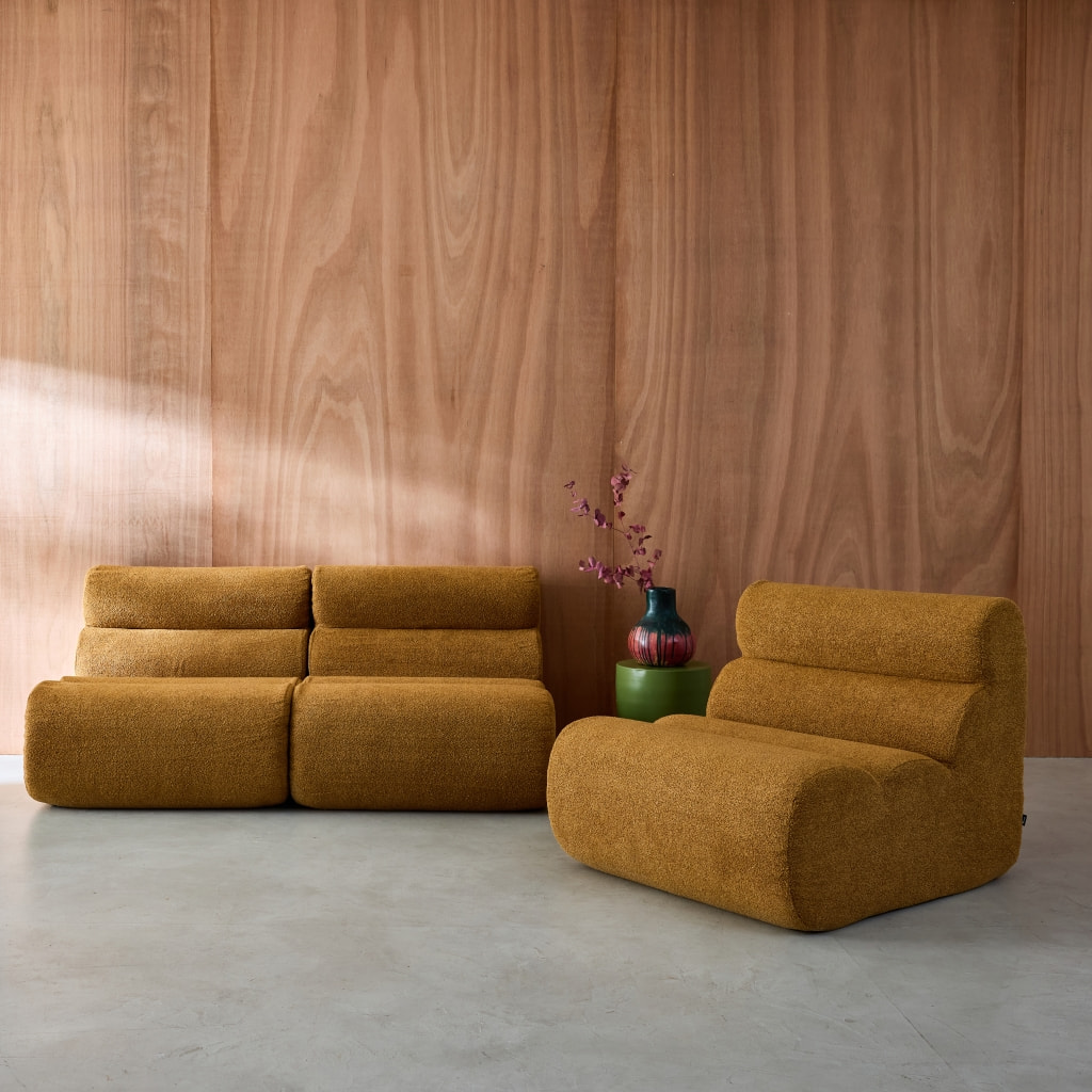 Chauffeuse bouclette texturée 1 place (lot de 3) NOVA