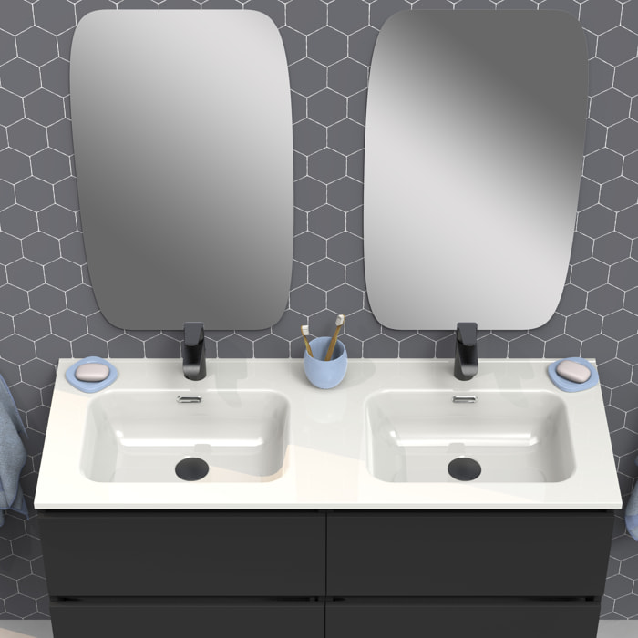 Conjunto de baño IRONA 2C, 140cm, incluye lavabo y espejo