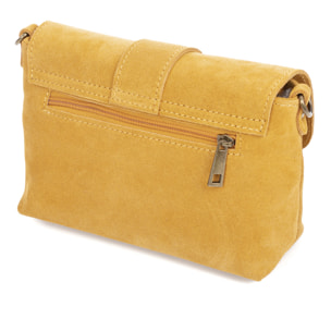 Bagnone bolso bandolera mujer. Piel auténtica Gamuza.