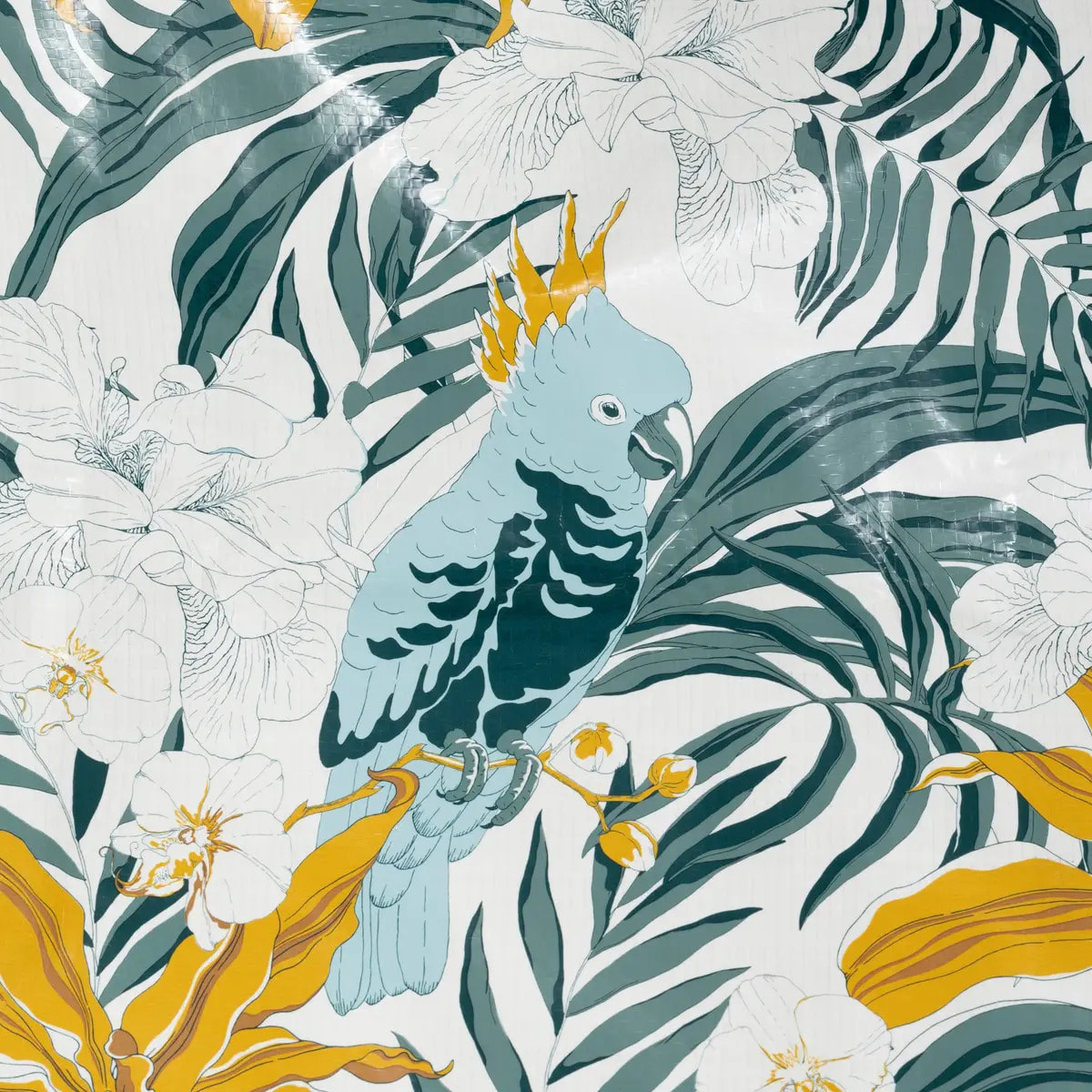 Sac de shopping motif tropical 45x43cm