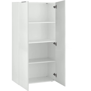 Libreria Dcuratol, Mobile portalibri con 4 vani, Biblioteca, 70x35h140 cm, Bianco