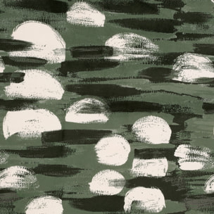 Rideau à Oeillets Paysage Abstrait - Vert