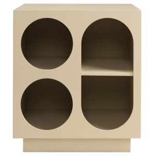 AGATHE - Table de chevet 40x30cm 4 niches en bois peint beige