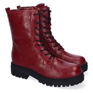 Botas de Mujer, Comodas y Elegantes, Estilo Militar con Cordones, Suela Dentada