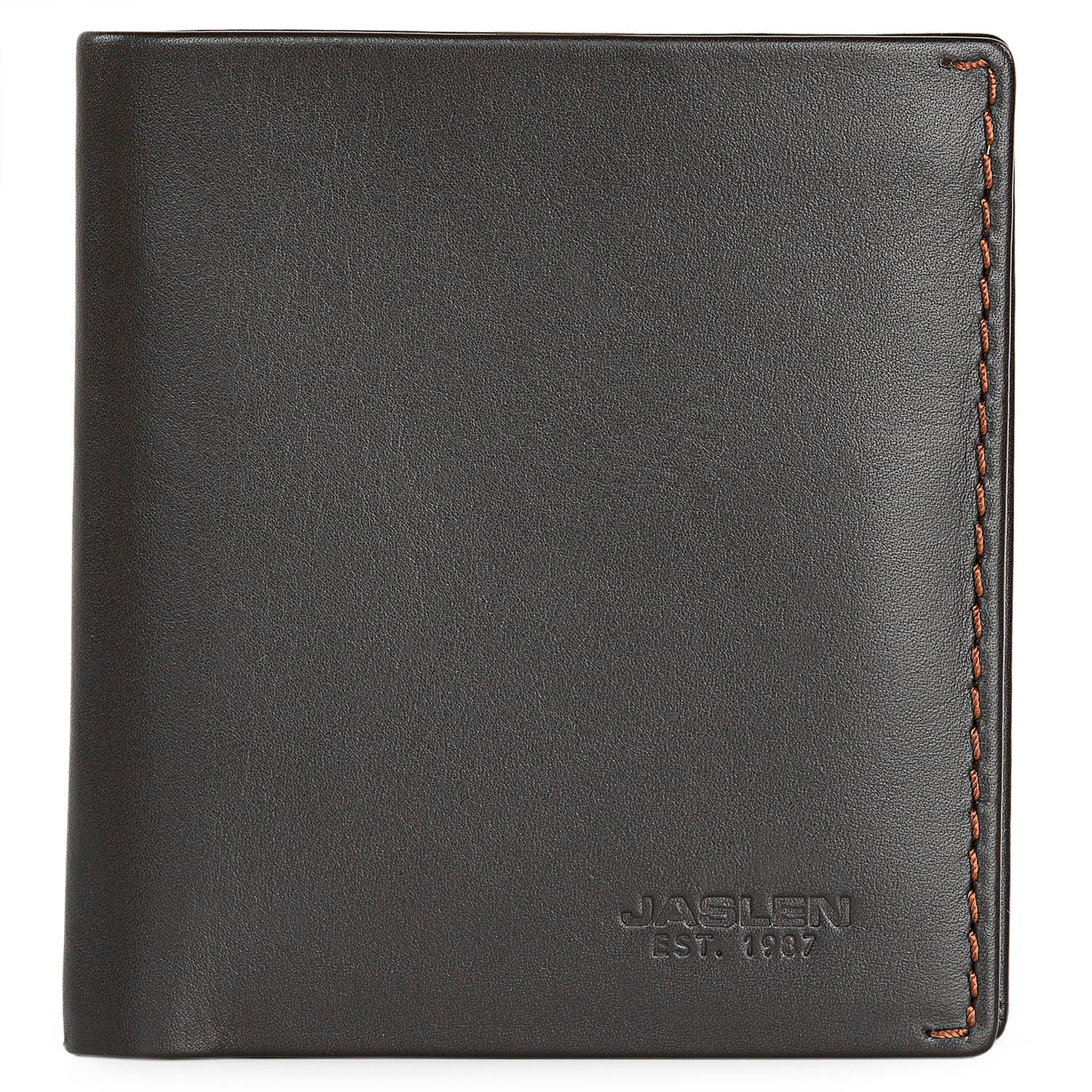 Cartera Hombre Piel Jaslen Lyon Marron Oscuro-Maron