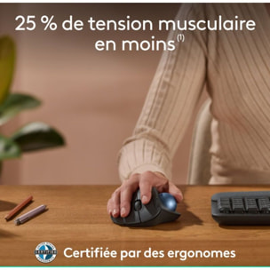 Souris sans fil LOGITECH Ergo M575S Graphite