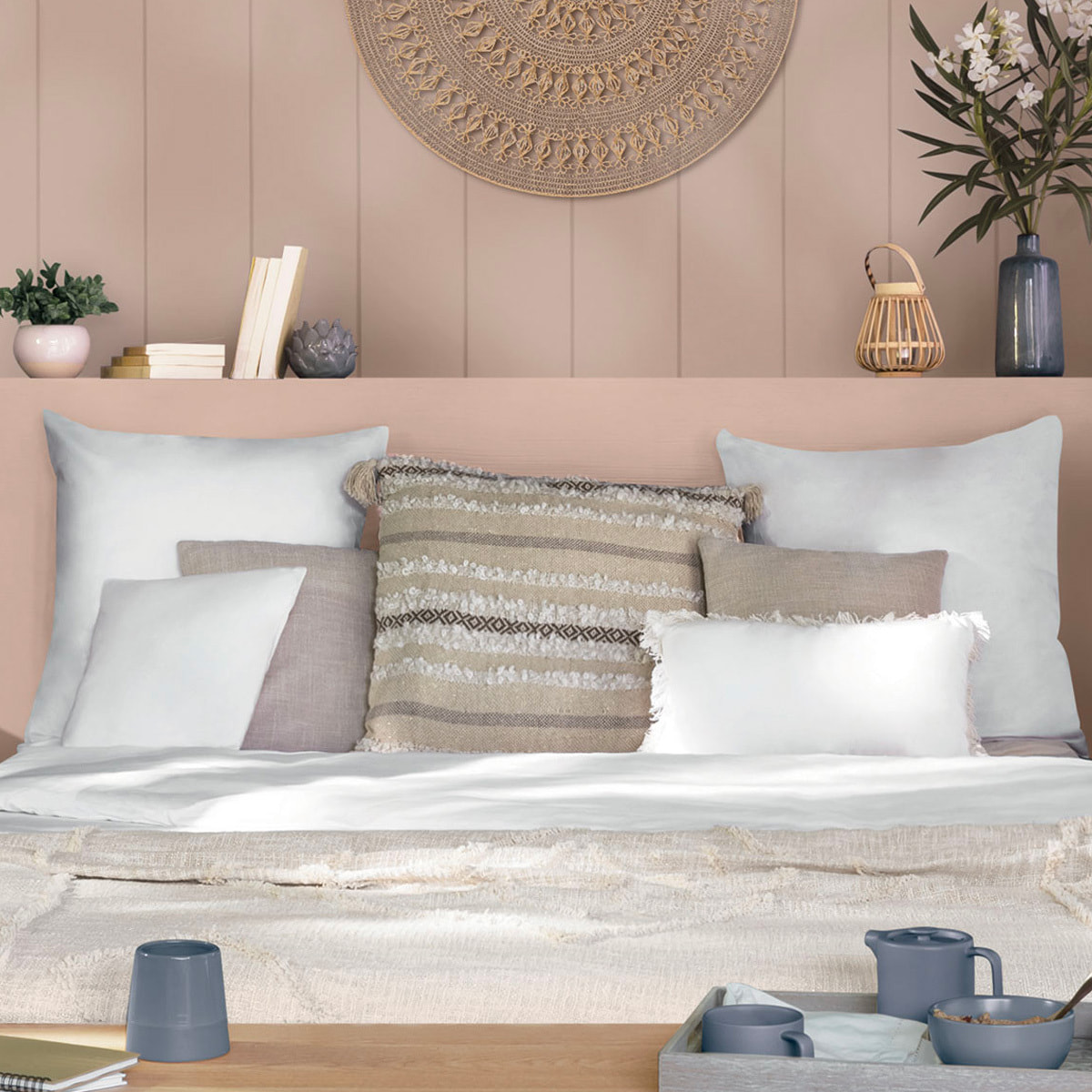 Coussin "Shine" beige 59x59cm