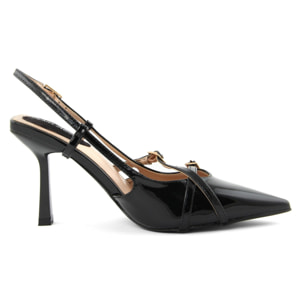 Slingback Donna colore Nero-Altezza tacco:9,5cm