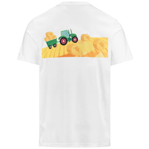 T-Shirts & Top Kappa Uomo AUTHENTIC GRAPHIK LEVEN Bianco