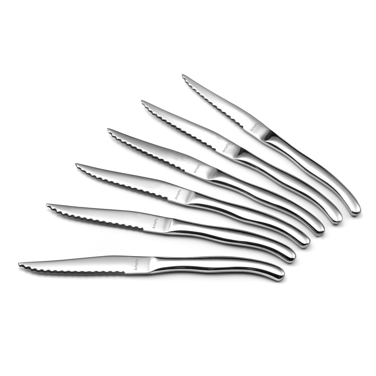 Virgule - Blocco di 6 coltelli da bistecca