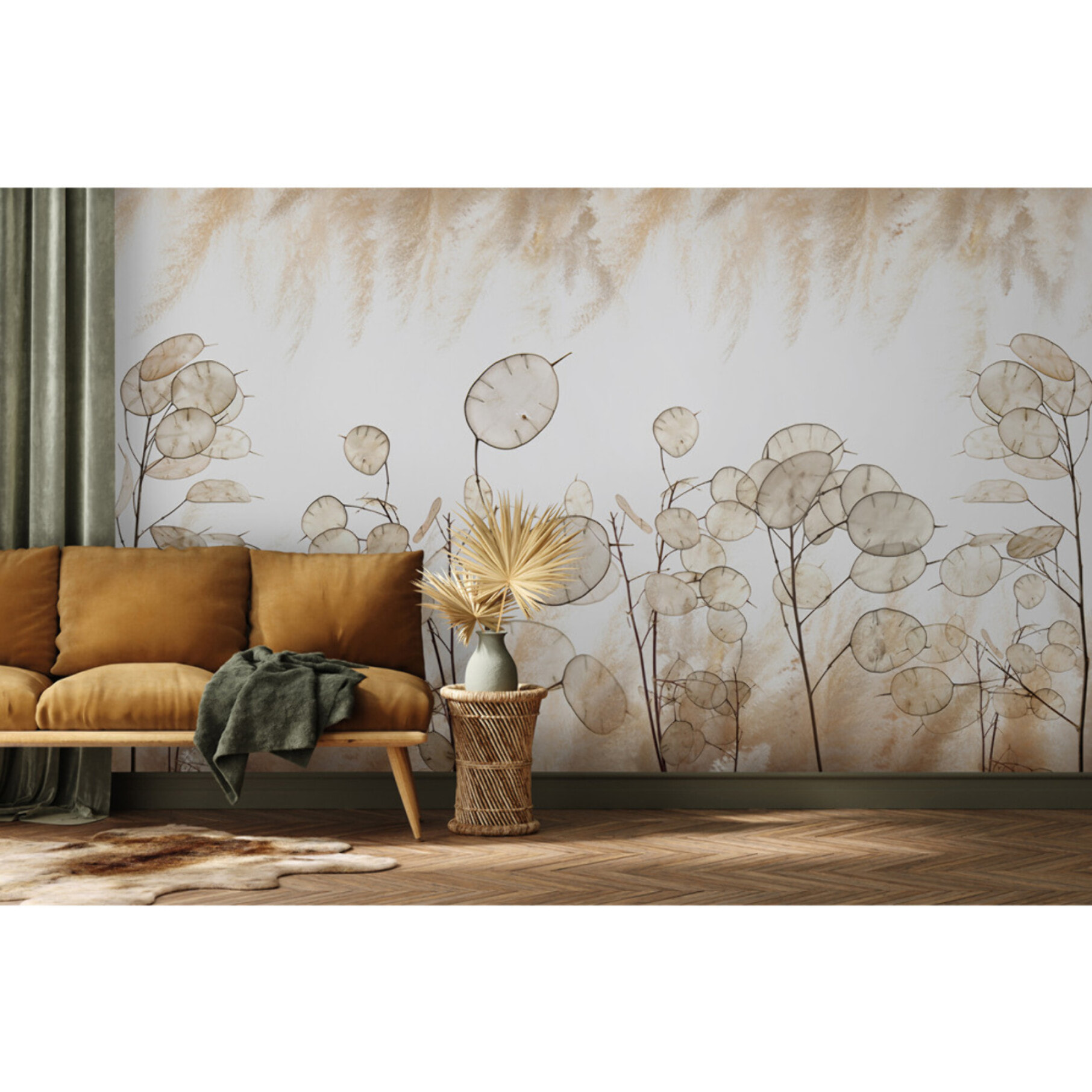 Papier peint panoramique Lunara XL - Un décor mural de 10 lés (480x270cm), créé et fabriqué en France