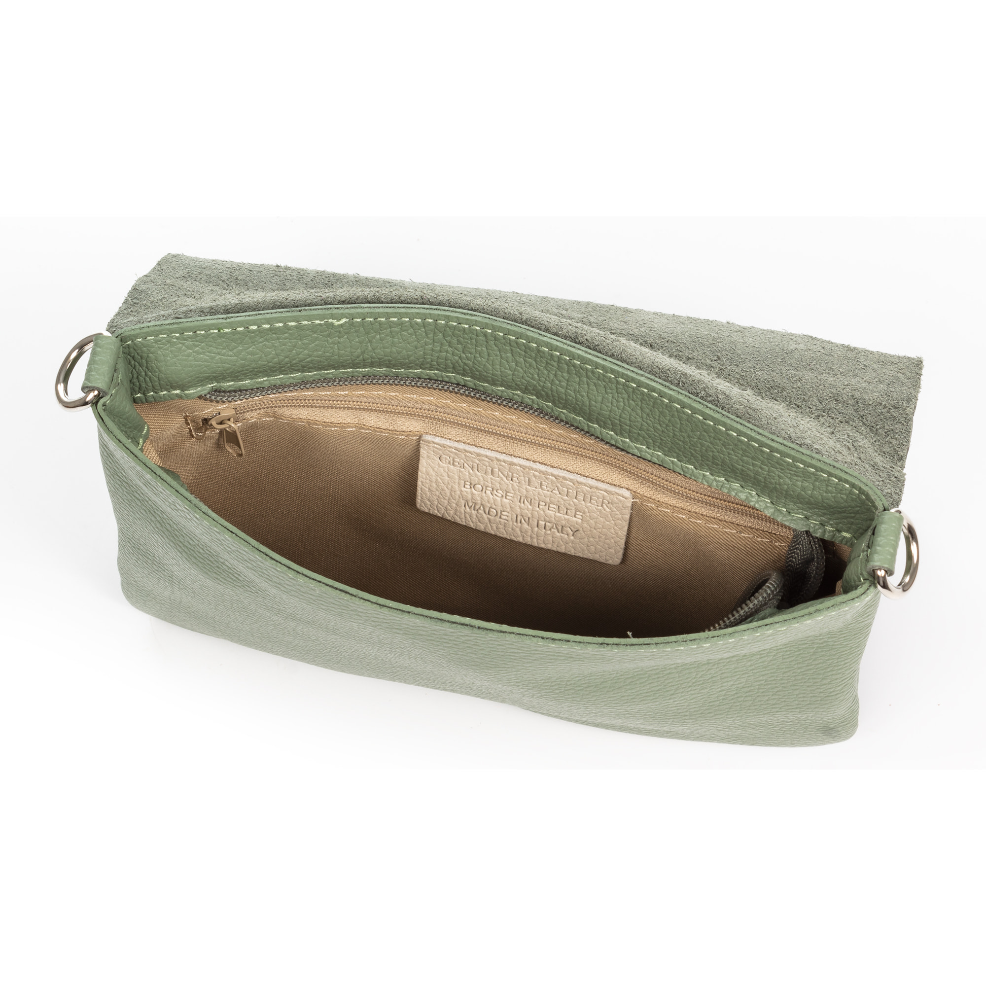 Andorno borsa a tracolla donna. Pelle autentica finitura Dollaro