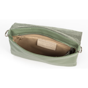 Andorno borsa a tracolla donna. Pelle autentica finitura Dollaro