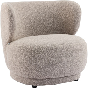 Fauteuil en tissu bouclette - ESTER