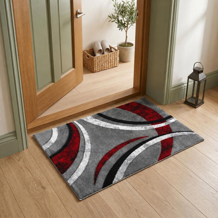 Tapis salon HULI en polypropylène doux et soyeux