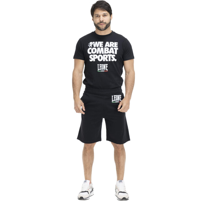 Conjunto completo para hombre compuesto por camiseta Leone Basic y pantalón corto