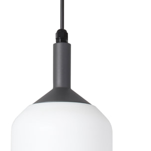 SAIGON OUT R17 Lampe suspension grise/blanche mat cone cap