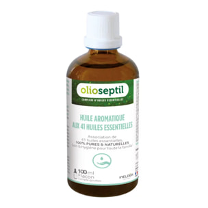 OLIOSEPTIL - Huile aromatique aux 41 huiles essentielles - Association de 41 huiles essentielles 100% pures et naturelles - Soin et hygiène pour toute le famille - 100 ml