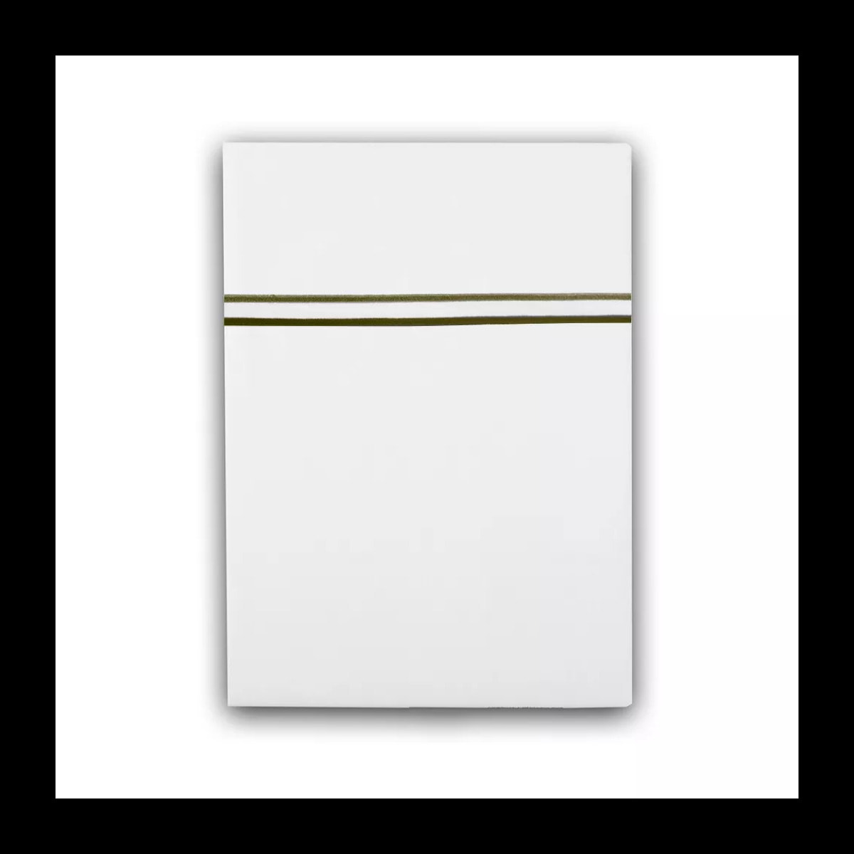 Drap plat satin de coton jeu d'unis blanc vert Palais chic bronze